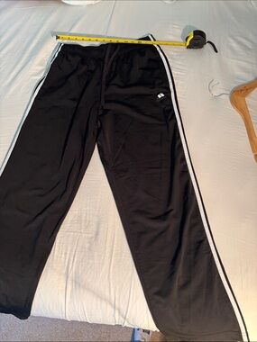 adidas Black Sweatpants with White Side Stripes